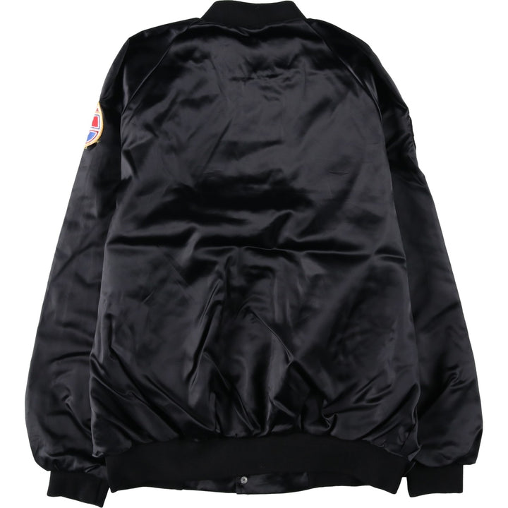 80s-90'S Cardinal Nylon Varsity Jacket Award Jacket Made in USA Men's XL equivalent Vintage Nylon black type Vintage Second Hand
