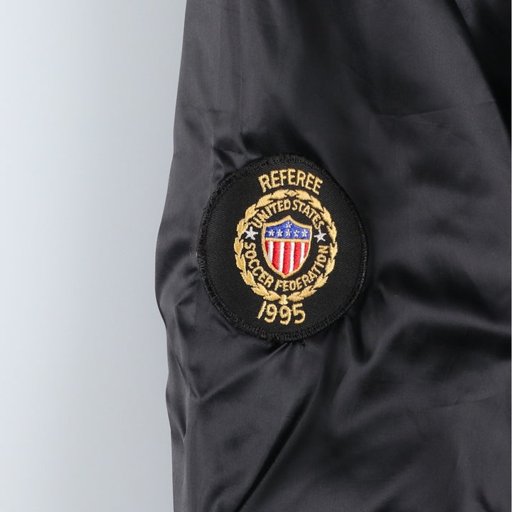 80s-90'S Cardinal Nylon Varsity Jacket Award Jacket Made in USA Men's XL equivalent Vintage Nylon black type Vintage Second Hand