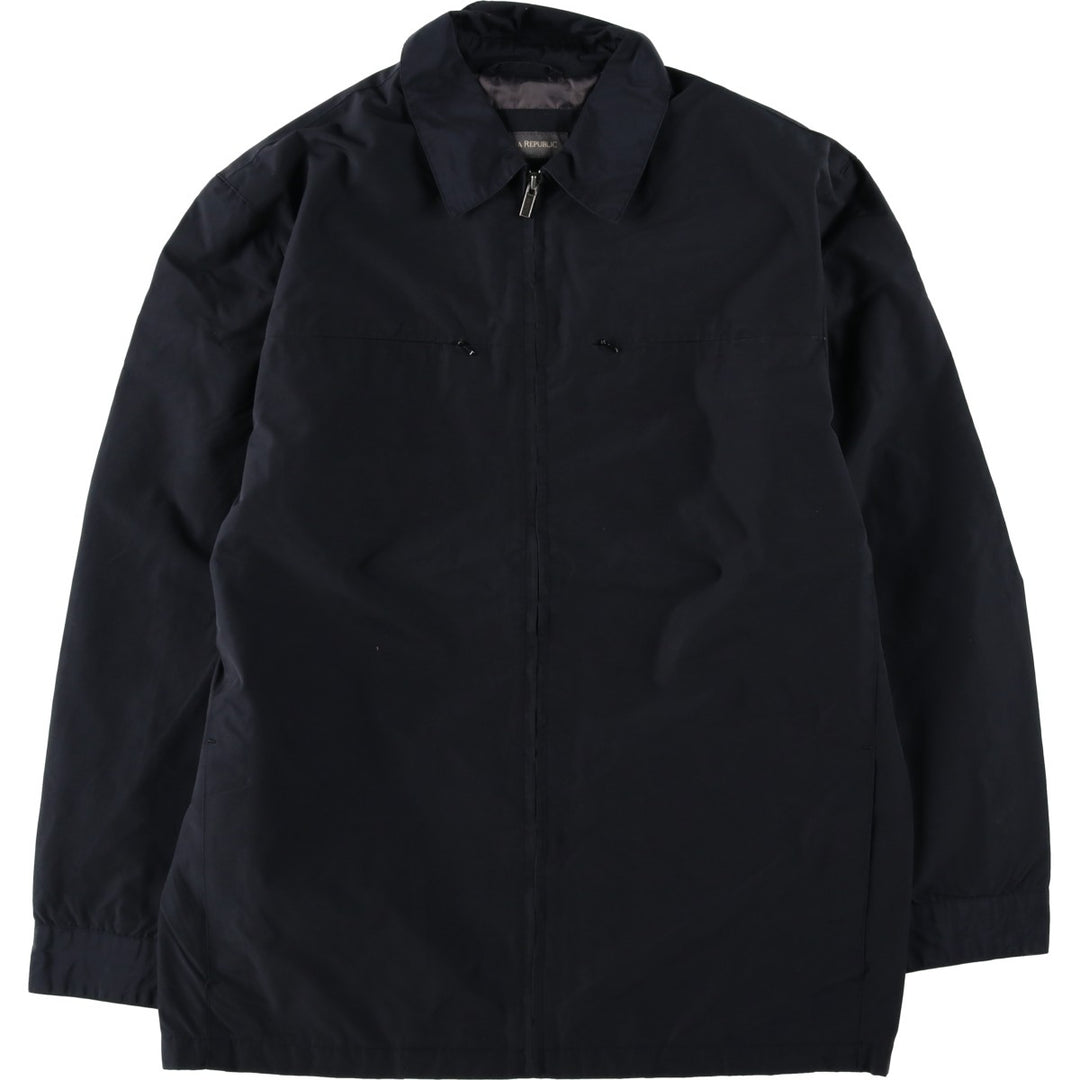 ~2000'S Banana Republic collared windbreaker, men's size M equivalent. cotton black type Vintage Second Hand