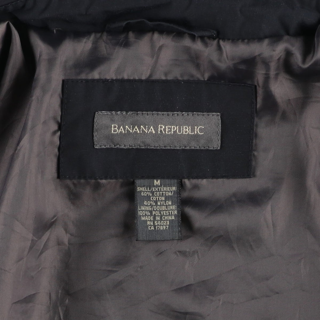 ~2000'S Banana Republic collared windbreaker, men's size M equivalent. cotton black type Vintage Second Hand