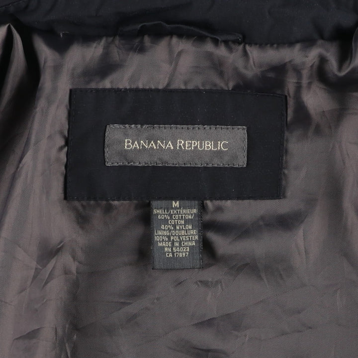 ~2000'S Banana Republic collared windbreaker, men's size M equivalent. cotton black type Vintage Second Hand