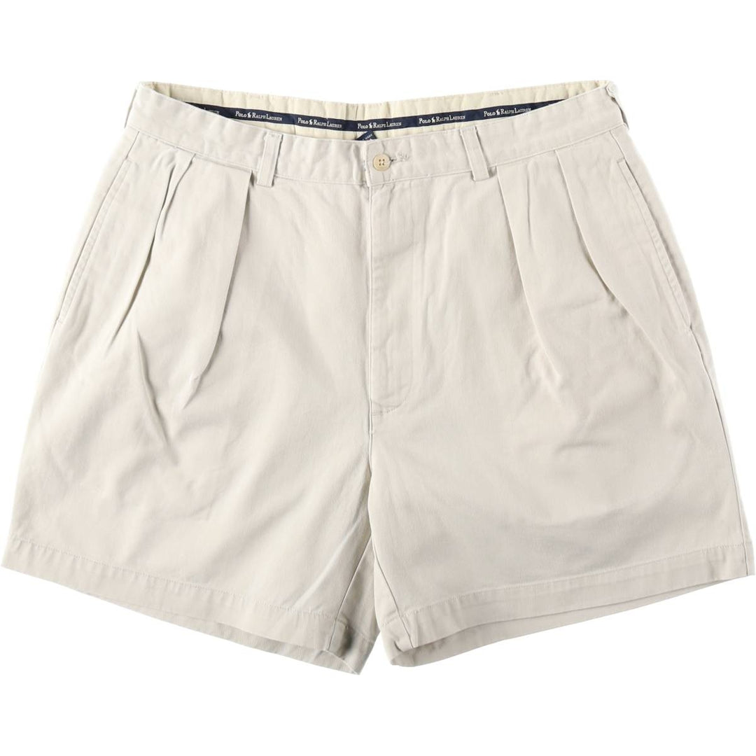 Ralph Lauren POLO RALPH LAUREN Two-pleat Chino Shorts Shorts Men's W34 equivalent cotton ivory Vintage Second Hand