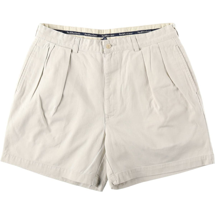 Ralph Lauren POLO RALPH LAUREN Two-pleat Chino Shorts Shorts Men's W34 equivalent cotton ivory Vintage Second Hand