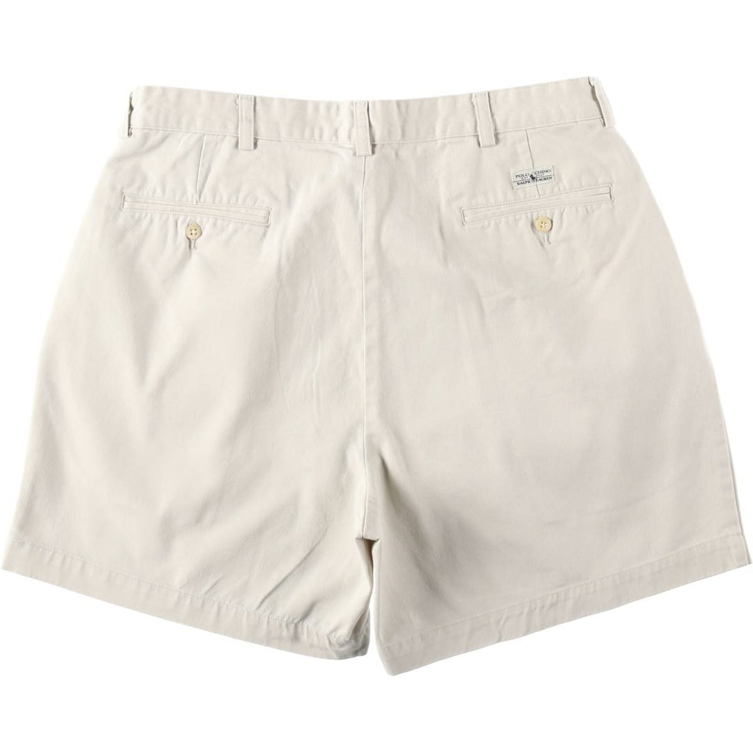 Ralph Lauren POLO RALPH LAUREN Two-pleat Chino Shorts Shorts Men's W34 equivalent cotton ivory Vintage Second Hand