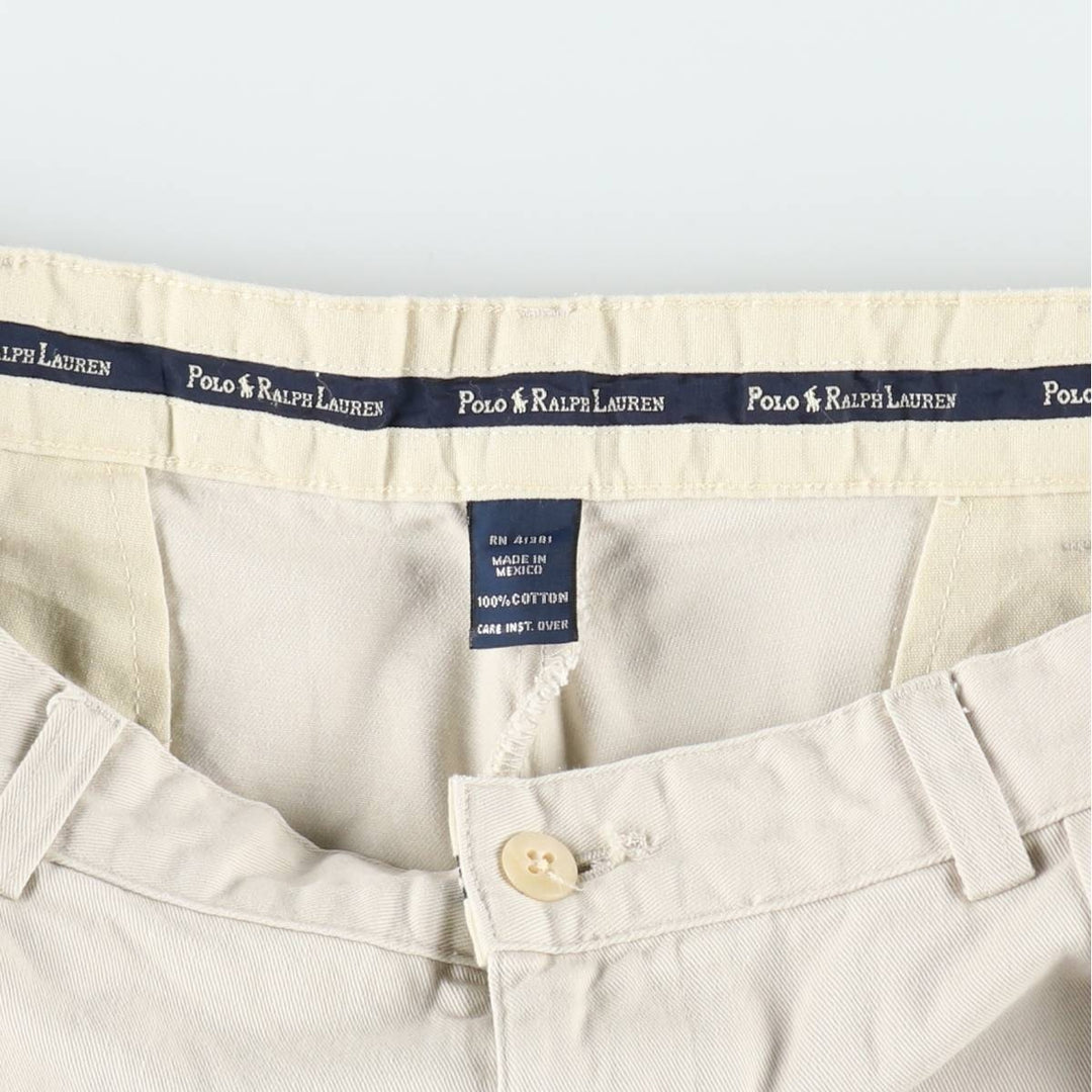 Ralph Lauren POLO RALPH LAUREN Two-pleat Chino Shorts Shorts Men's W34 equivalent cotton ivory Vintage Second Hand