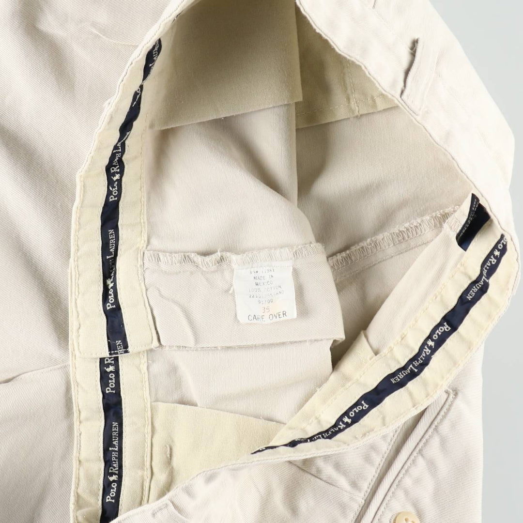 Ralph Lauren POLO RALPH LAUREN Two-pleat Chino Shorts Shorts Men's W34 equivalent cotton ivory Vintage Second Hand