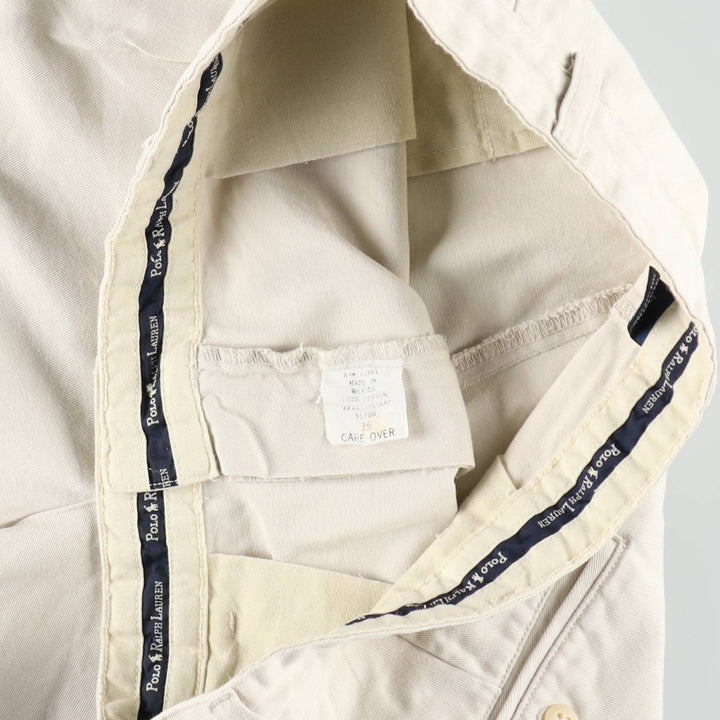 Ralph Lauren POLO RALPH LAUREN Two-pleat Chino Shorts Shorts Men's W34 equivalent cotton ivory Vintage Second Hand
