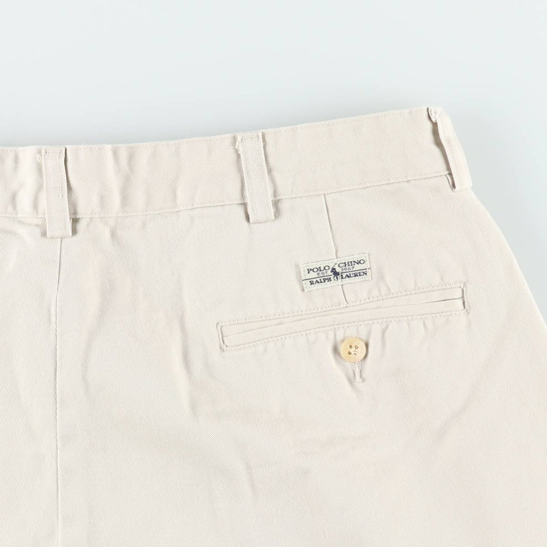 Ralph Lauren POLO RALPH LAUREN Two-pleat Chino Shorts Shorts Men's W34 equivalent cotton ivory Vintage Second Hand