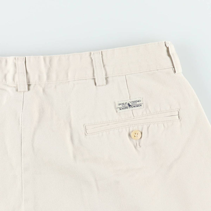 Ralph Lauren POLO RALPH LAUREN Two-pleat Chino Shorts Shorts Men's W34 equivalent cotton ivory Vintage Second Hand