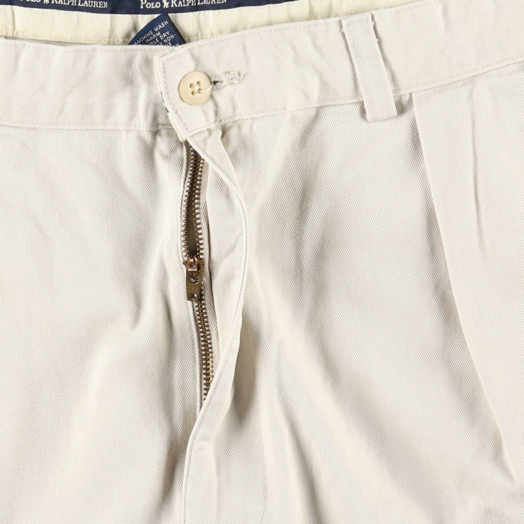 Ralph Lauren POLO RALPH LAUREN Two-pleat Chino Shorts Shorts Men's W34 equivalent cotton ivory Vintage Second Hand