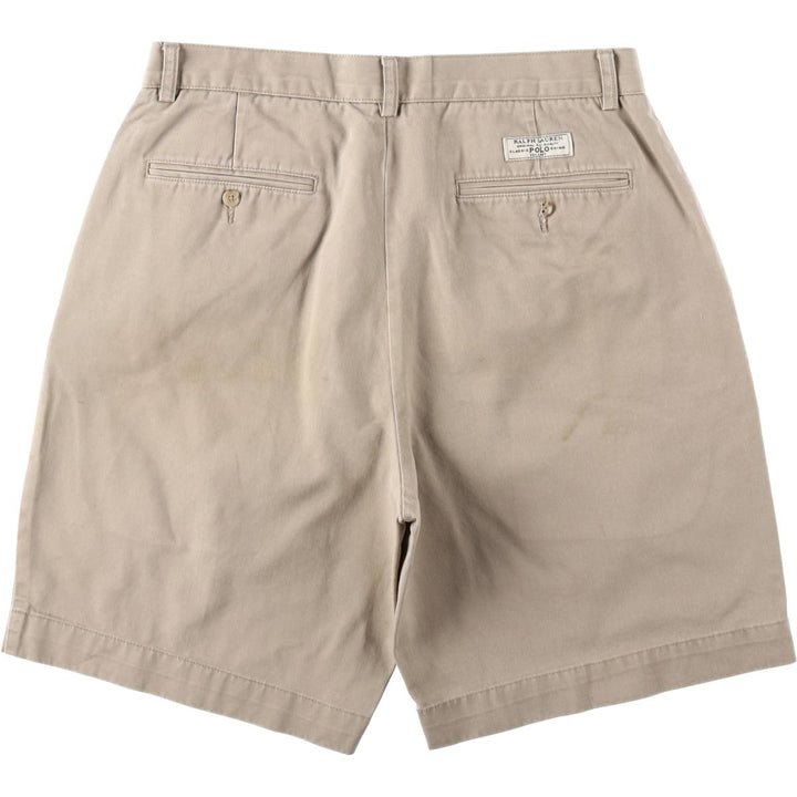 Ralph Lauren POLO by Ralph Lauren Chino Shorts Short Pants Men's W32 equivalent cotton Beige type Vintage Second Hand