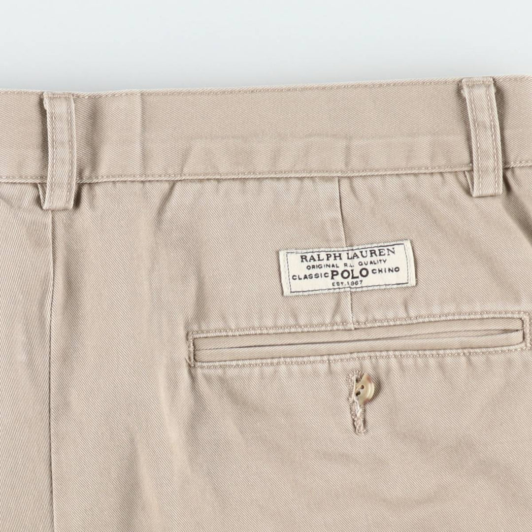 Ralph Lauren POLO by Ralph Lauren Chino Shorts Short Pants Men's W32 equivalent cotton Beige type Vintage Second Hand