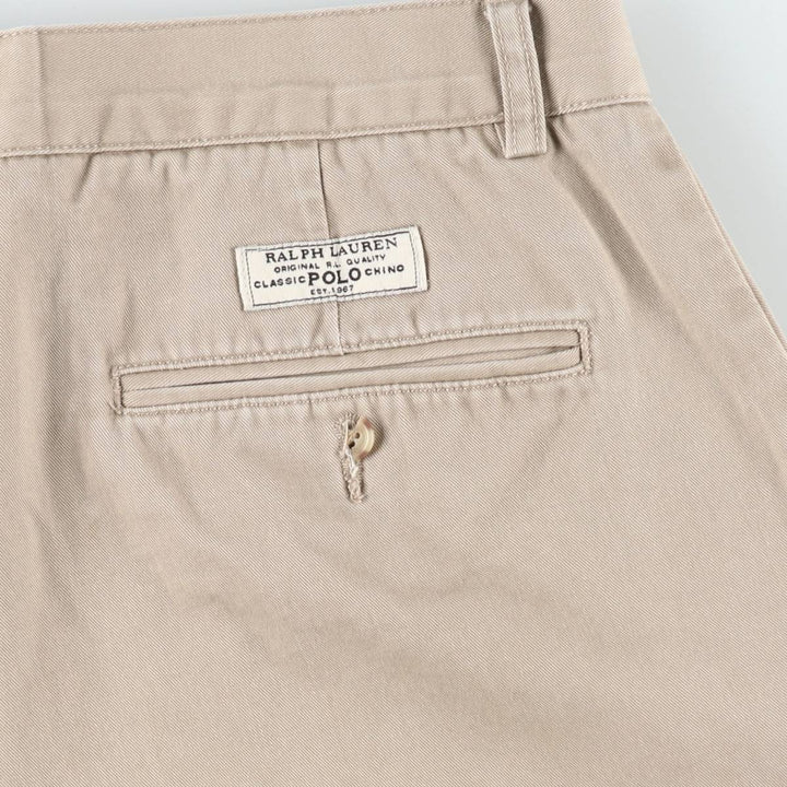 Ralph Lauren POLO by Ralph Lauren Chino Shorts Short Pants Men's W32 equivalent cotton Beige type Vintage Second Hand