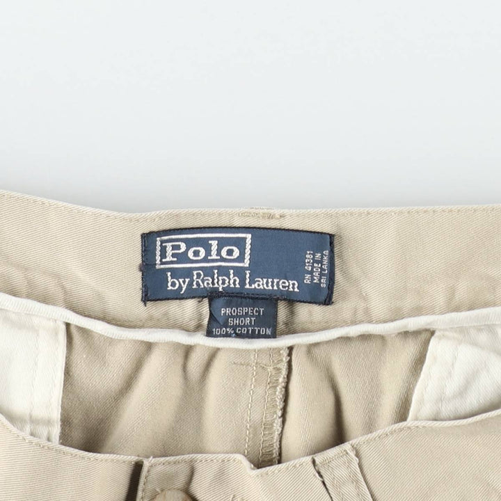Ralph Lauren POLO by Ralph Lauren PROSPECT SHORT Chino Shorts, Men's W35 equivalent. cotton Beige type Vintage Second Hand