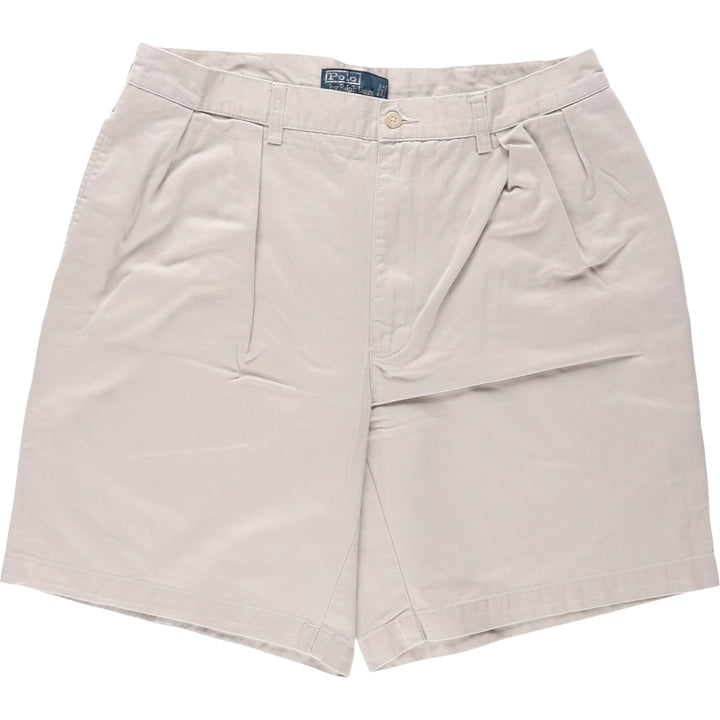 Ralph Lauren POLO by Ralph Lauren TYLER SHORT Two-pleat chino shorts, short pants, men's w35 equivalent cotton Beige type Vintage Second Hand