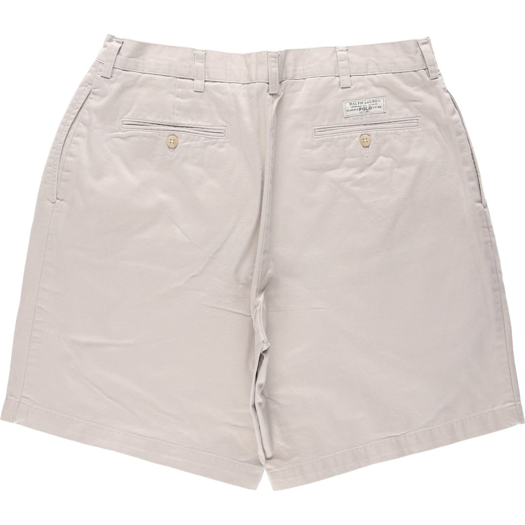Ralph Lauren POLO by Ralph Lauren TYLER SHORT Two-pleat chino shorts, short pants, men's w35 equivalent cotton Beige type Vintage Second Hand