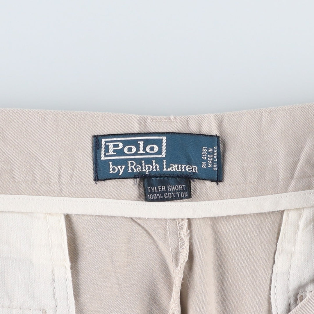 Ralph Lauren POLO by Ralph Lauren TYLER SHORT Two-pleat chino shorts, short pants, men's w35 equivalent cotton Beige type Vintage Second Hand
