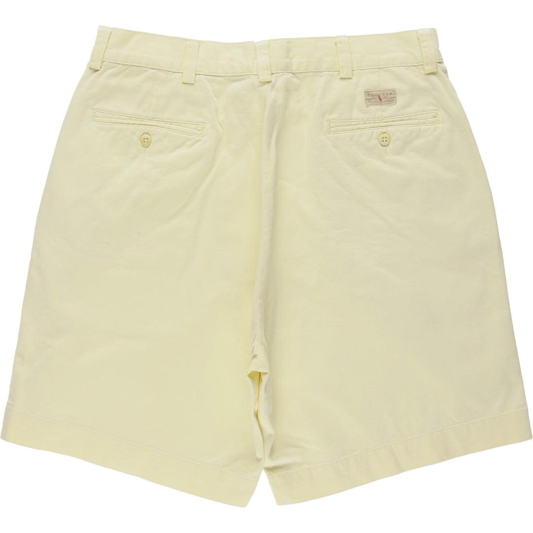 Ralph Lauren POLO by Ralph Lauren Chino Shorts Shorts Men's W34 equivalent cotton yellow type Vintage Second Hand
