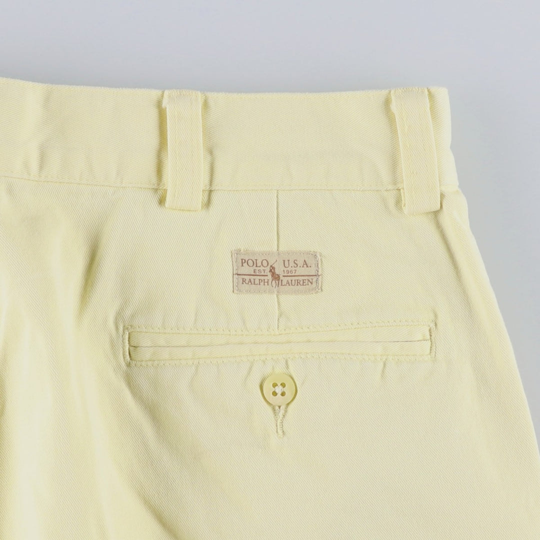 Ralph Lauren POLO by Ralph Lauren Chino Shorts Shorts Men's W34 equivalent cotton yellow type Vintage Second Hand