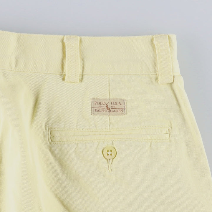 Ralph Lauren POLO by Ralph Lauren Chino Shorts Shorts Men's W34 equivalent cotton yellow type Vintage Second Hand