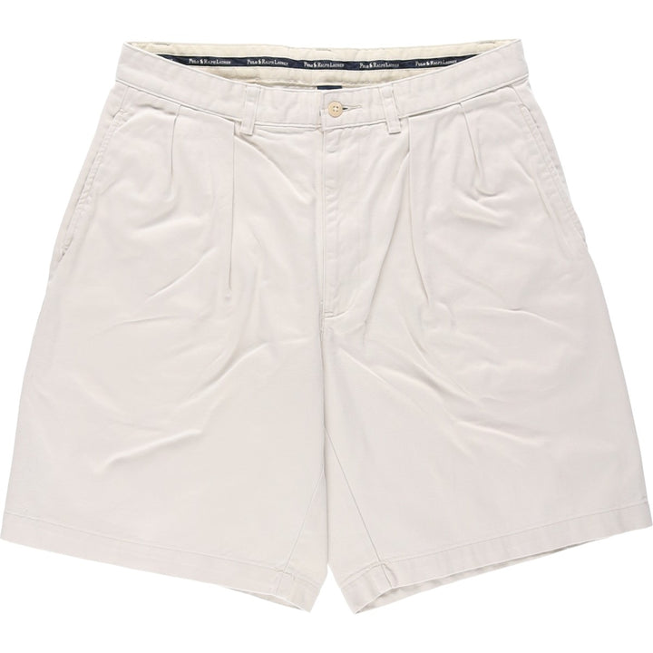 Ralph Lauren Polo Ralph Lauren Two-pleat Chino Shorts, Men's, Size W33 cotton Beige type Vintage Second Hand