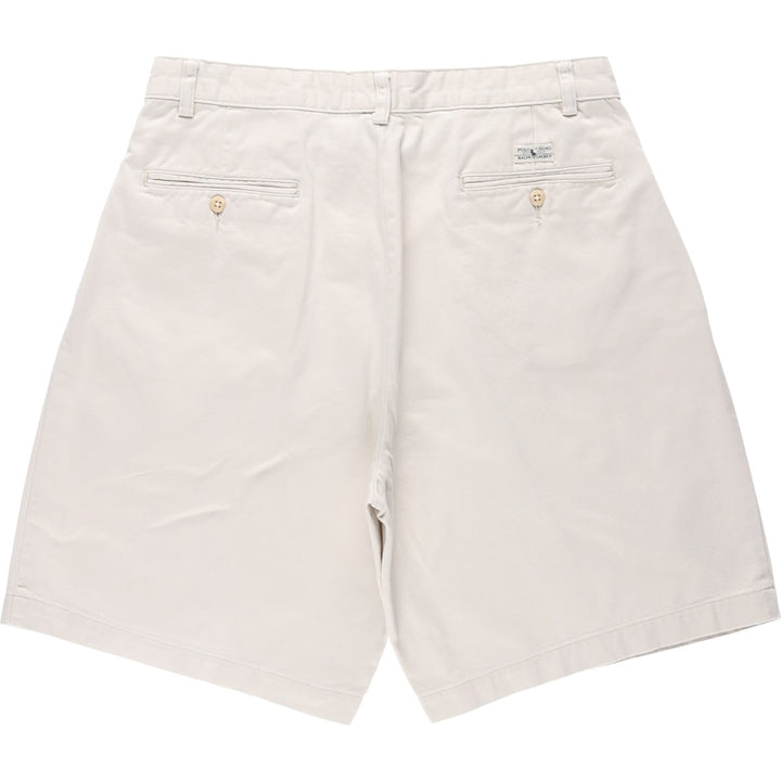 Ralph Lauren Polo Ralph Lauren Two-pleat Chino Shorts, Men's, Size W33 cotton Beige type Vintage Second Hand