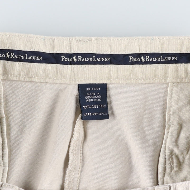Ralph Lauren Polo Ralph Lauren Two-pleat Chino Shorts, Men's, Size W33 cotton Beige type Vintage Second Hand