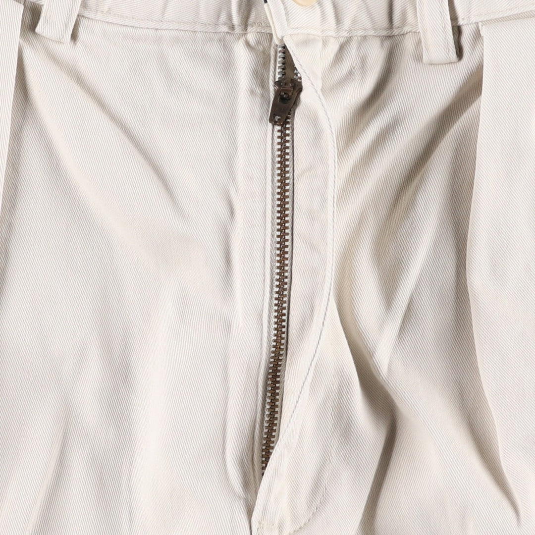 Ralph Lauren Polo Ralph Lauren Two-pleat Chino Shorts, Men's, Size W33 cotton Beige type Vintage Second Hand