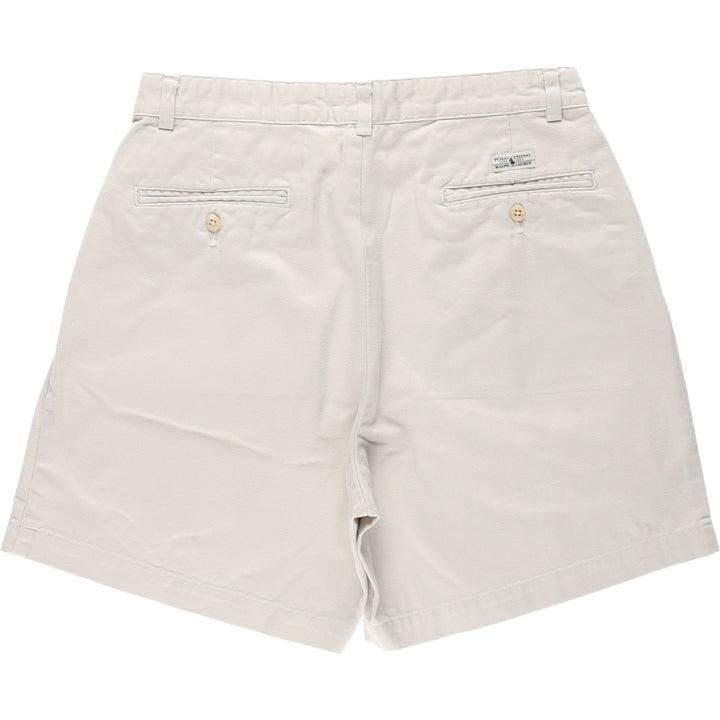 Ralph Lauren Polo Ralph Lauren Two-pleat Chino Shorts, Men's Size W31 cotton Beige type Vintage Second Hand
