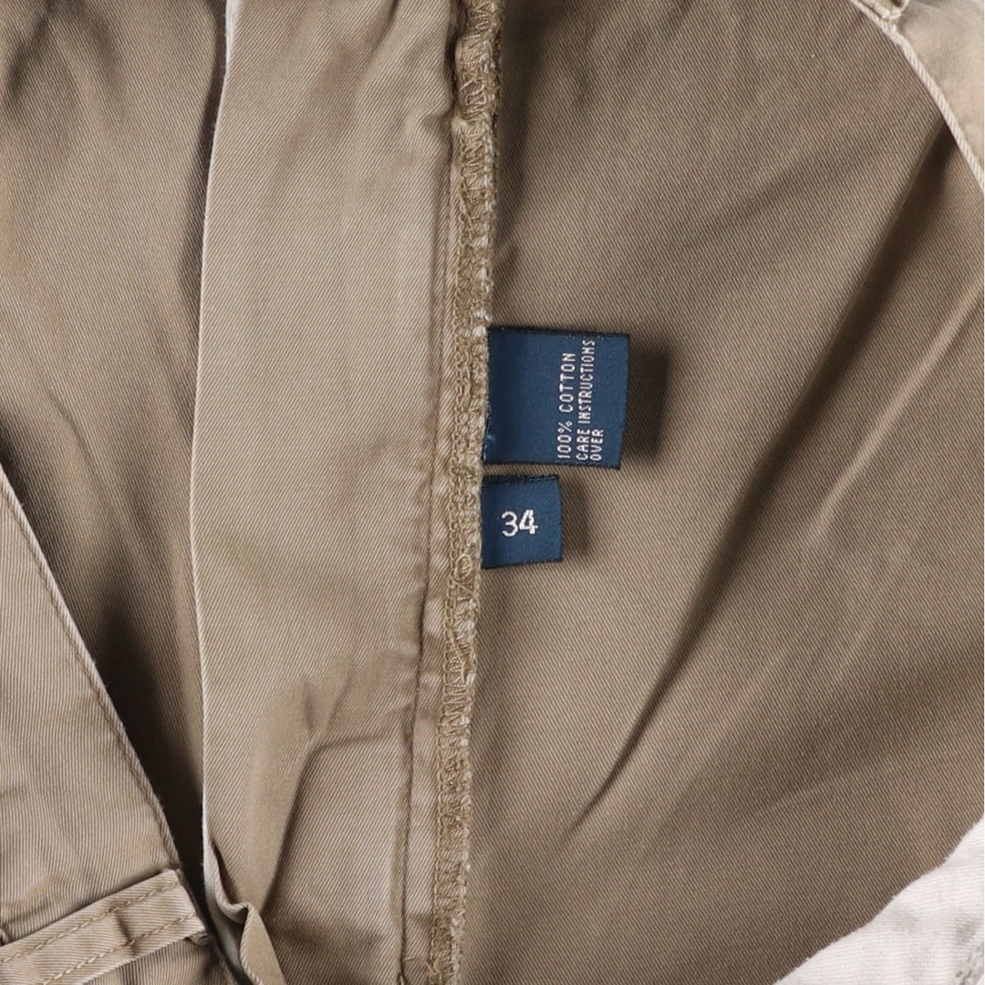 Ralph Lauren POLO by Ralph Lauren TYLER SHORT Two-pleat chino shorts, short pants, men's size W33 cotton Beige type Vintage Second Hand