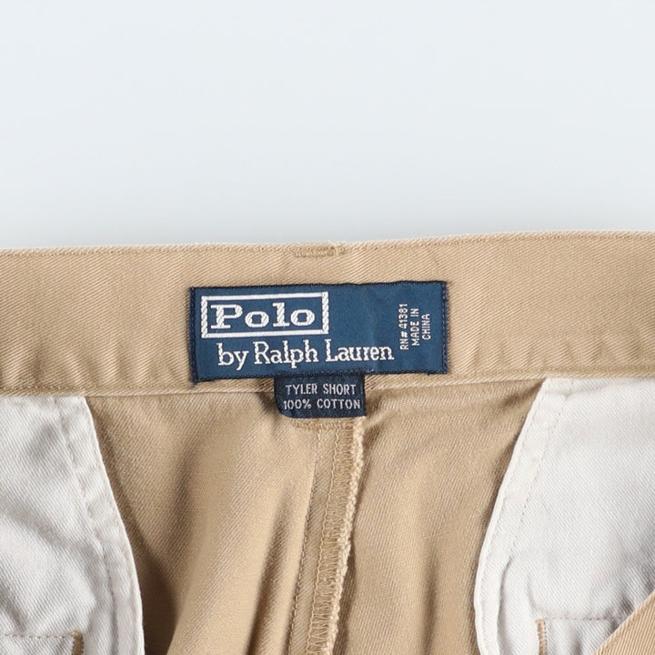 Ralph Lauren POLO by Ralph Lauren TYLER SHORT Two-pleat chino shorts, short pants, men's size w31 cotton Beige type Vintage Second Hand