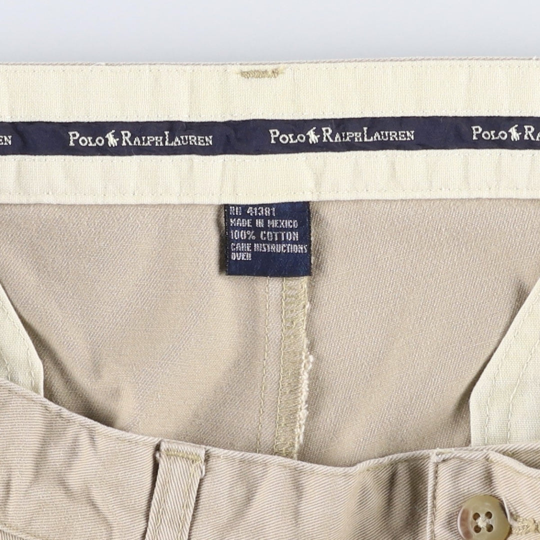 Ralph Lauren Polo Ralph Lauren Two-pleat Chino Shorts, Men's, Size W35 cotton Beige type Vintage Second Hand