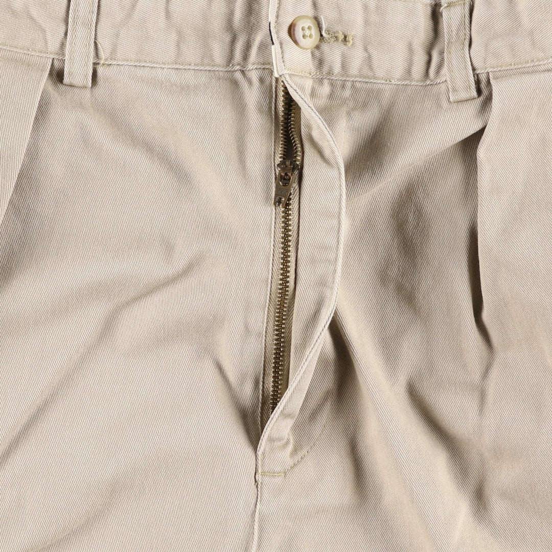Ralph Lauren Polo Ralph Lauren Two-pleat Chino Shorts, Men's, Size W35 cotton Beige type Vintage Second Hand