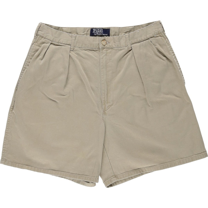 Ralph Lauren POLO by Ralph Lauren Two-pleat Chino Shorts Shorts Men's W32 equivalent cotton Beige type Vintage Second Hand
