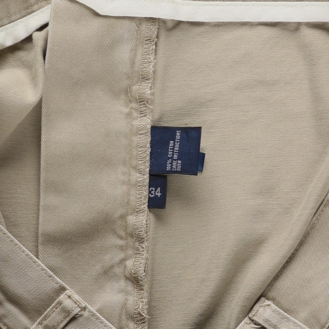 Ralph Lauren POLO by Ralph Lauren TYLER SHORT Two-pleat chino shorts, short pants, men's size W34 cotton Beige type Vintage Second Hand