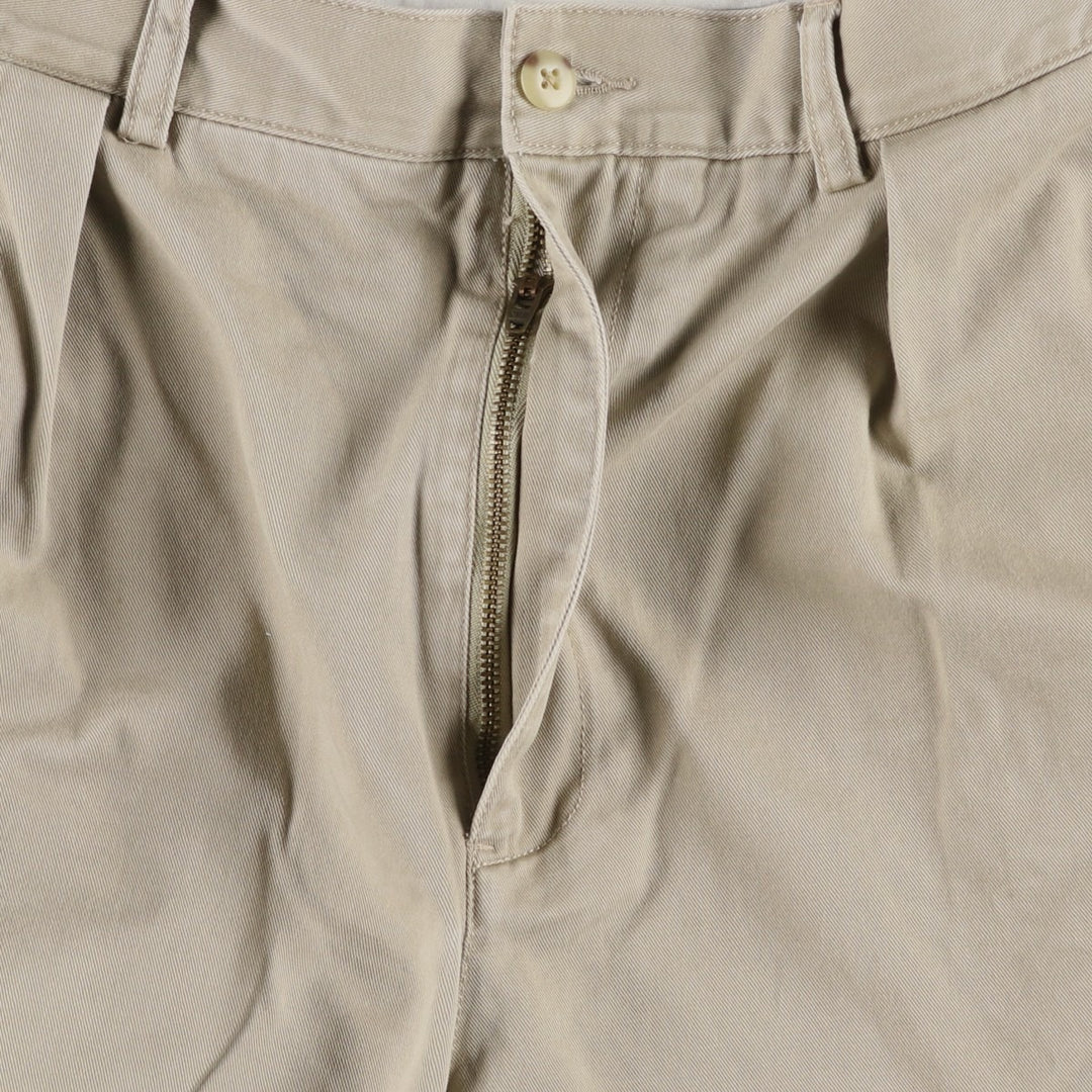 Ralph Lauren POLO by Ralph Lauren TYLER SHORT Two-pleat chino shorts, short pants, men's size W34 cotton Beige type Vintage Second Hand