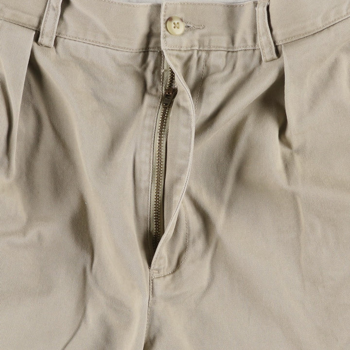 Ralph Lauren POLO by Ralph Lauren TYLER SHORT Two-pleat chino shorts, short pants, men's size W34 cotton Beige type Vintage Second Hand