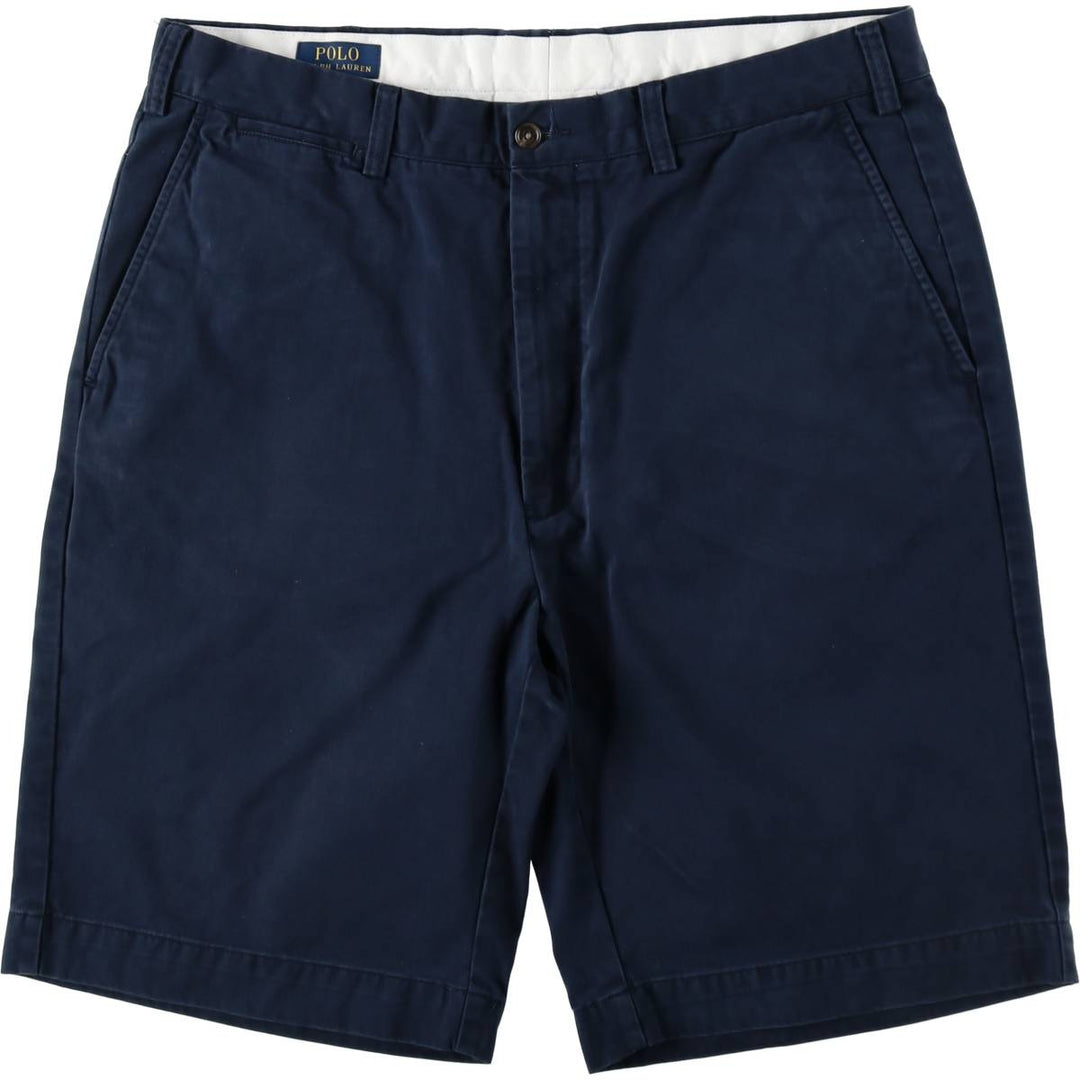 Ralph Lauren POLO RALPH LAUREN Chino Shorts, Half Pants, Men's, W37 equivalent cotton navy blue type Vintage Second Hand