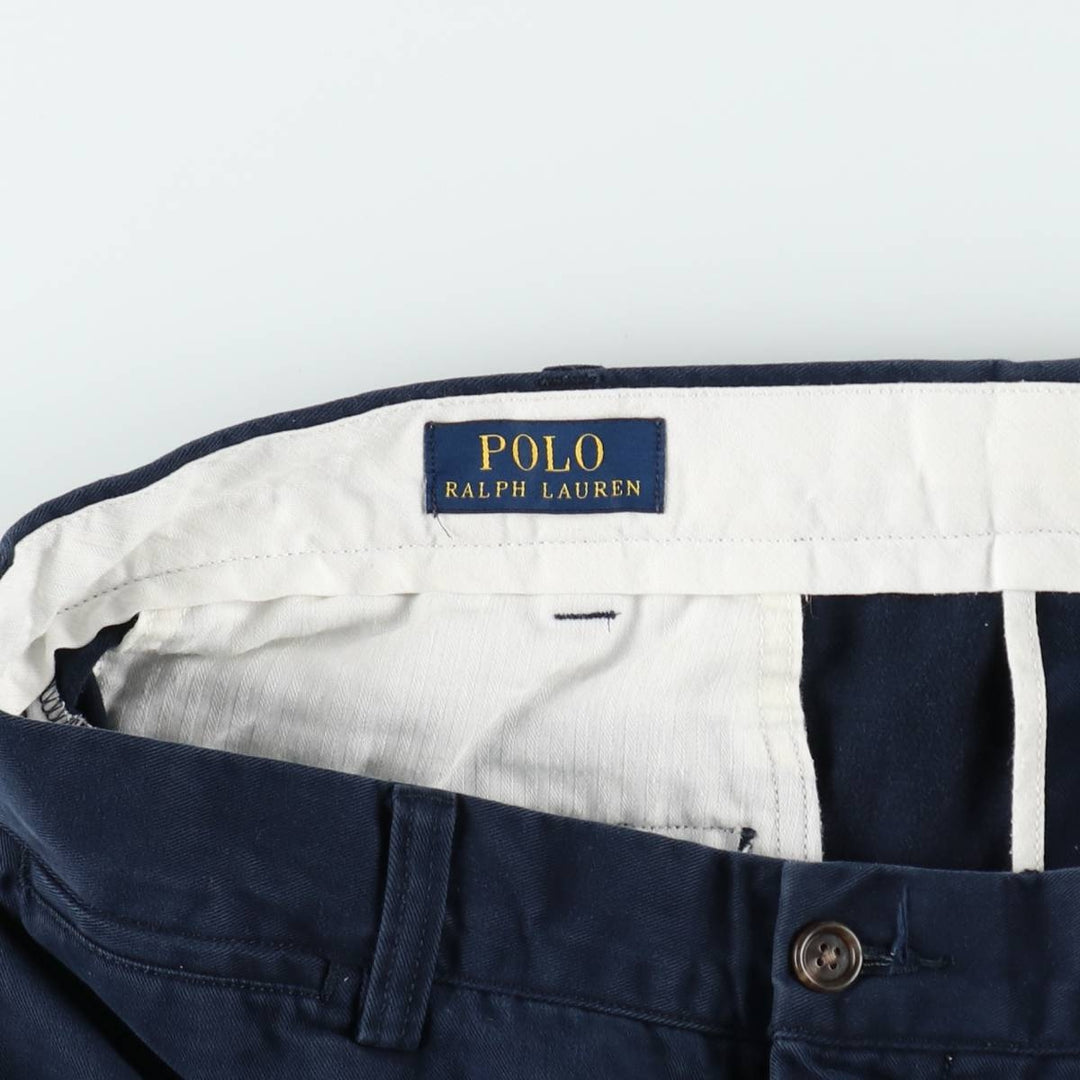 Ralph Lauren POLO RALPH LAUREN Chino Shorts, Half Pants, Men's, W37 equivalent cotton navy blue type Vintage Second Hand