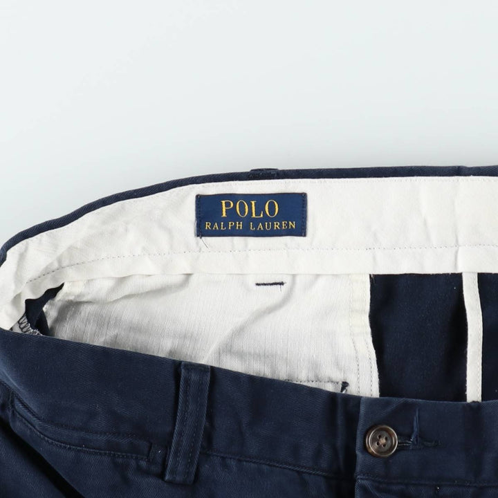 Ralph Lauren POLO RALPH LAUREN Chino Shorts, Half Pants, Men's, W37 equivalent cotton navy blue type Vintage Second Hand