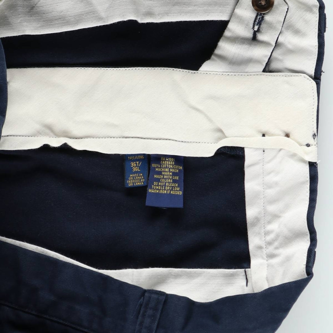 Ralph Lauren POLO RALPH LAUREN Chino Shorts, Half Pants, Men's, W37 equivalent cotton navy blue type Vintage Second Hand
