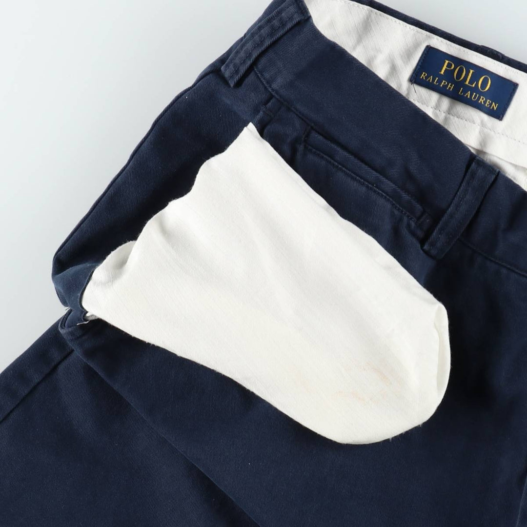 Ralph Lauren POLO RALPH LAUREN Chino Shorts, Half Pants, Men's, W37 equivalent cotton navy blue type Vintage Second Hand