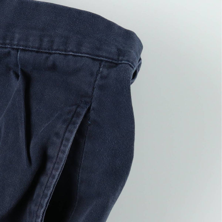 Ralph Lauren POLO by Ralph Lauren Two-pleat Chino Shorts, Men's, Size W34 cotton navy blue type Vintage Second Hand