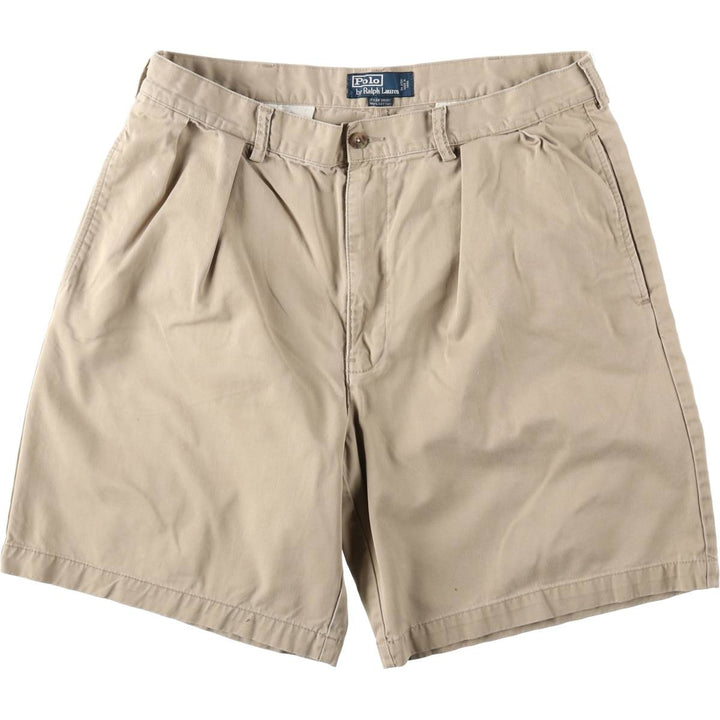 Ralph Lauren POLO by Ralph Lauren TYLER SHORT Two-pleat chino shorts, short pants, men's w35 equivalent cotton Beige type Vintage Second Hand