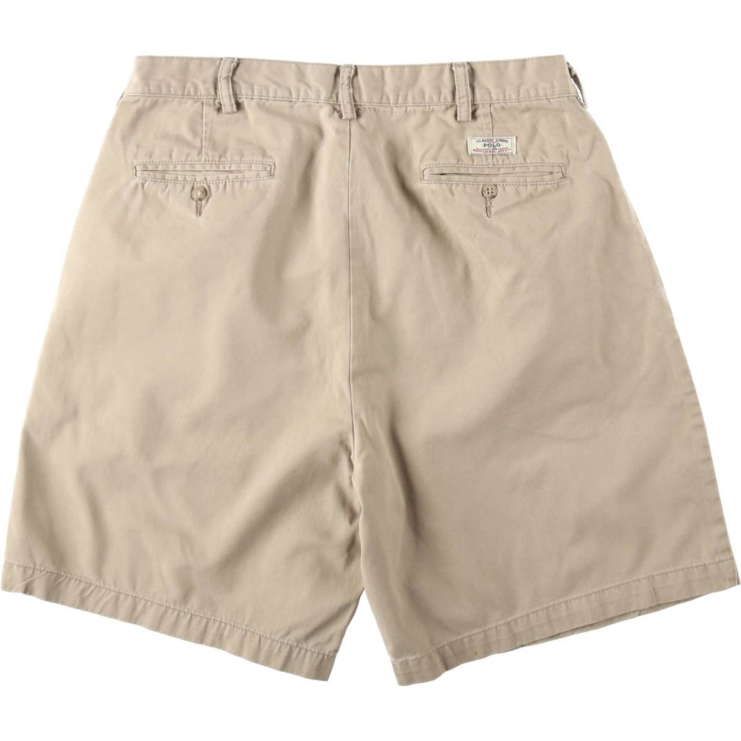 Ralph Lauren POLO by Ralph Lauren TYLER SHORT Two-pleat chino shorts, short pants, men's w35 equivalent cotton Beige type Vintage Second Hand