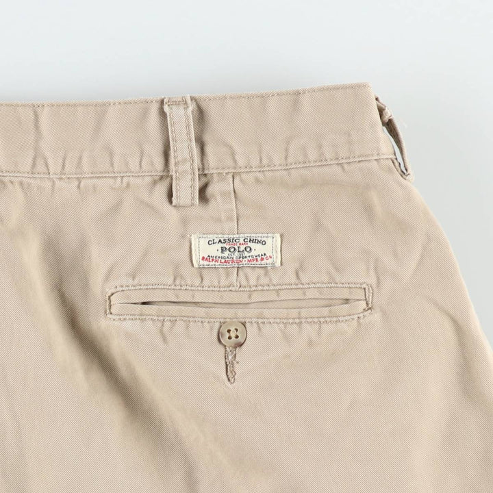 Ralph Lauren POLO by Ralph Lauren TYLER SHORT Two-pleat chino shorts, short pants, men's w35 equivalent cotton Beige type Vintage Second Hand