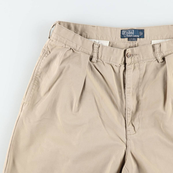Ralph Lauren POLO by Ralph Lauren TYLER SHORT Two-pleat chino shorts, short pants, men's w35 equivalent cotton Beige type Vintage Second Hand