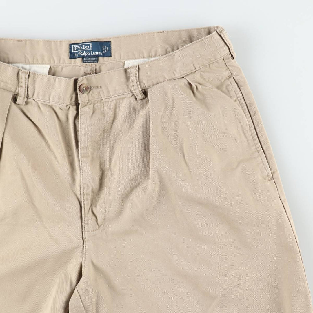 Ralph Lauren POLO by Ralph Lauren TYLER SHORT Two-pleat chino shorts, short pants, men's w35 equivalent cotton Beige type Vintage Second Hand
