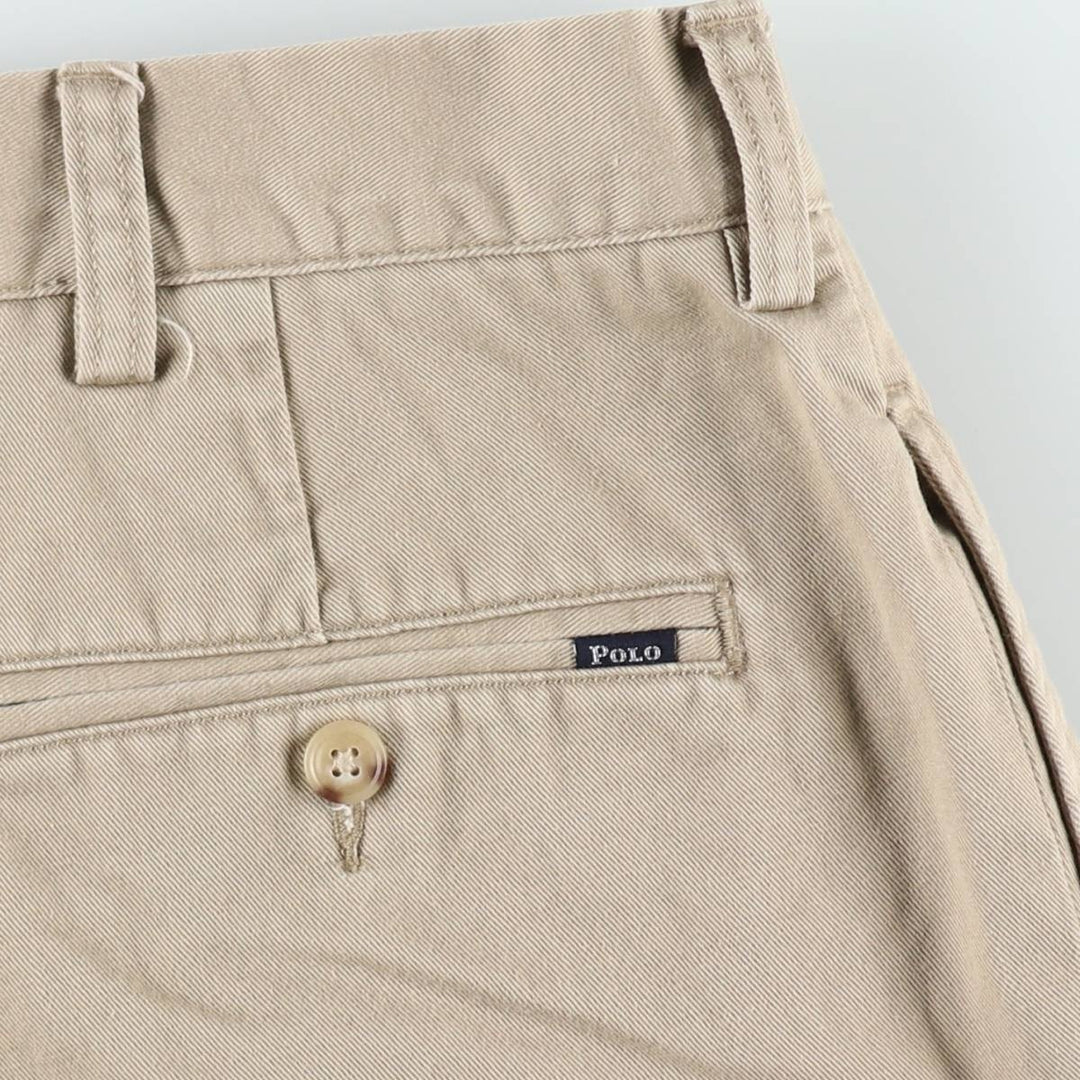 Ralph Lauren POLO RALPH LAUREN CLASSIC FIT PLEATED 9" Two-Pleat Chino Shorts (Men's W37 equivalent) cotton Beige type Vintage Second Hand