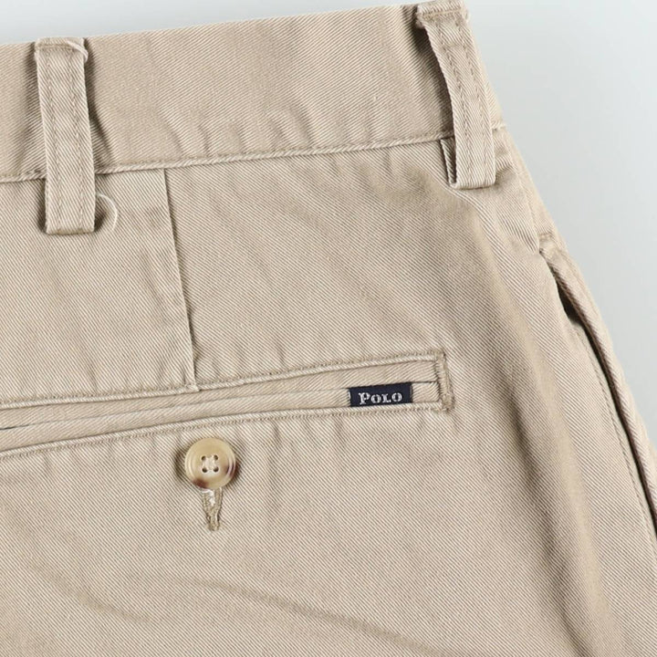 Ralph Lauren POLO RALPH LAUREN CLASSIC FIT PLEATED 9" Two-Pleat Chino Shorts (Men's W37 equivalent) cotton Beige type Vintage Second Hand